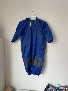 Cloudveil Blue Toddler Waterproof Rain suit with Reflective Panels